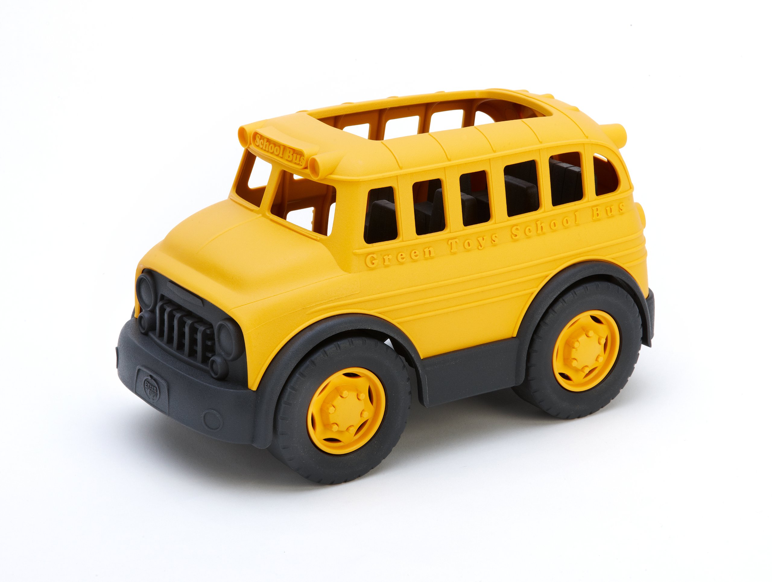 Green Toys Eco-Friendly School Bus - Yellow Toy Vehicle for Kids | Safe & Durable BPA-Free Plastic | Perfect for Pretend Play, Classroom Learning & Toddler Gifts