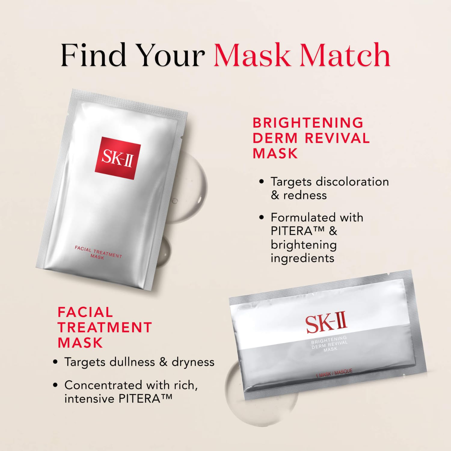 SK-II Brightening Face Mask - Derm Revival Sheet Mask for Radiant Skin, Improves Skin Texture & Reduces Dark Spots - Anti-Aging Facial Mask with Pitera, Vitamin C & Niacinamide (10 Count) - Perfect for Nighttime Skincare Routine & Special Occasion Prep