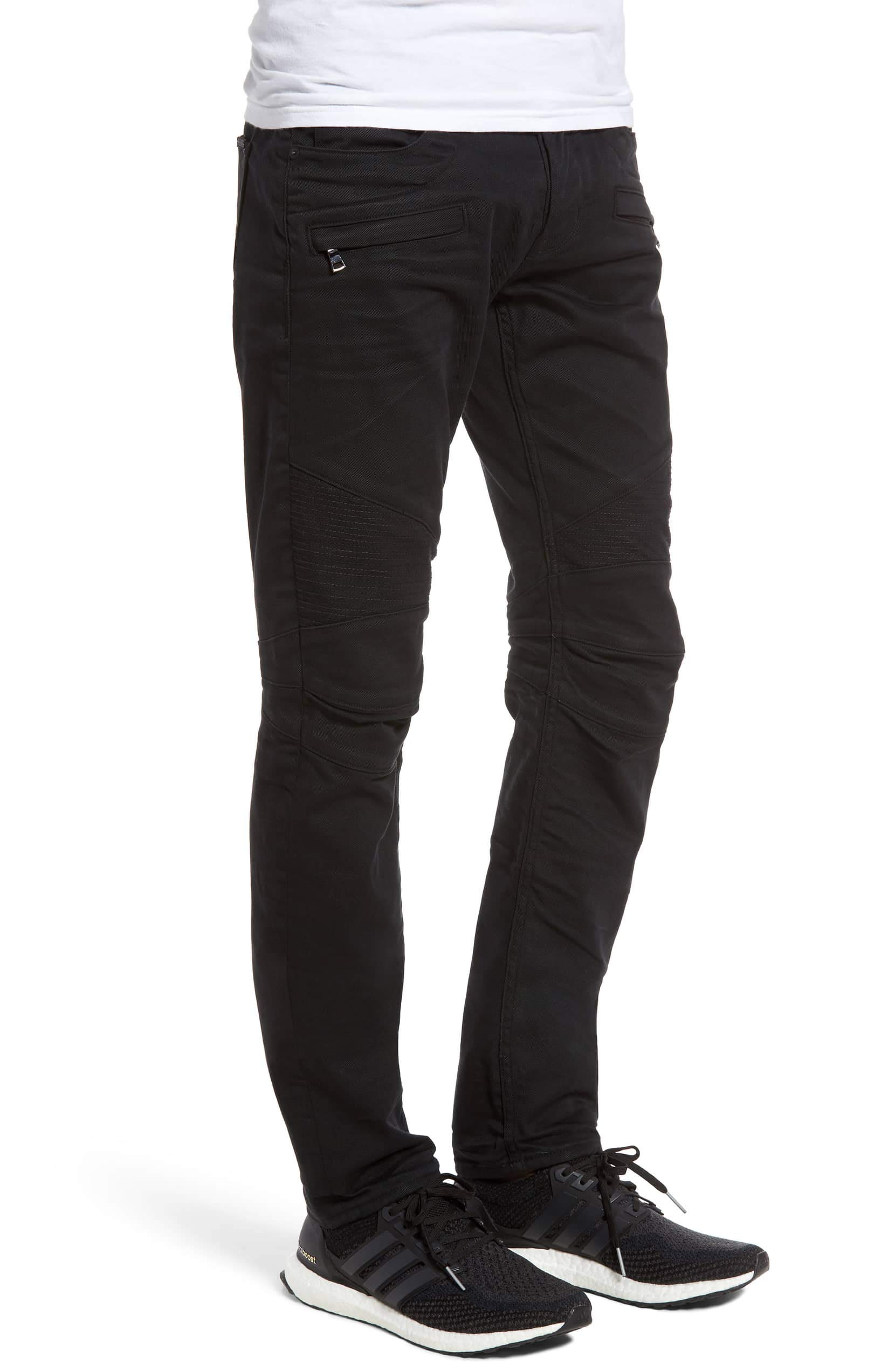 Hudson Jeans Men's Blinder Biker Moto Jean - Slim Fit Stretch Denim Pants for Motorcycle Riding & Casual Wear