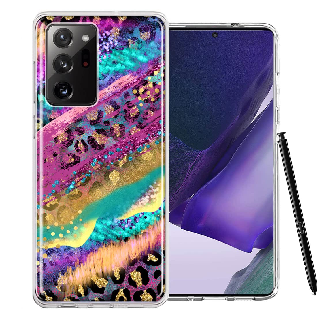 Samsung Galaxy Note 20 Ultra Case - Colorful Leopard Abstract Design for Protection & Style