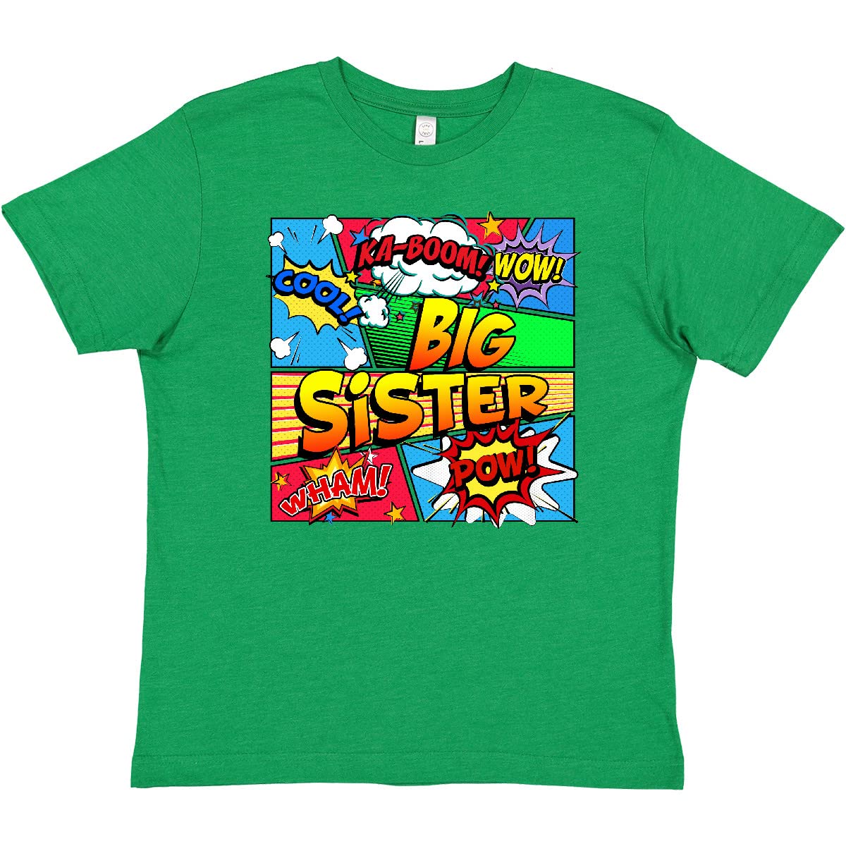 Inktastic Big Sister Comic Book Youth T-Shirt - Cute Graphic Tee for Kids & Teens - Perfect for Sibling Bonding, Birthday Gifts & Casual Wear
