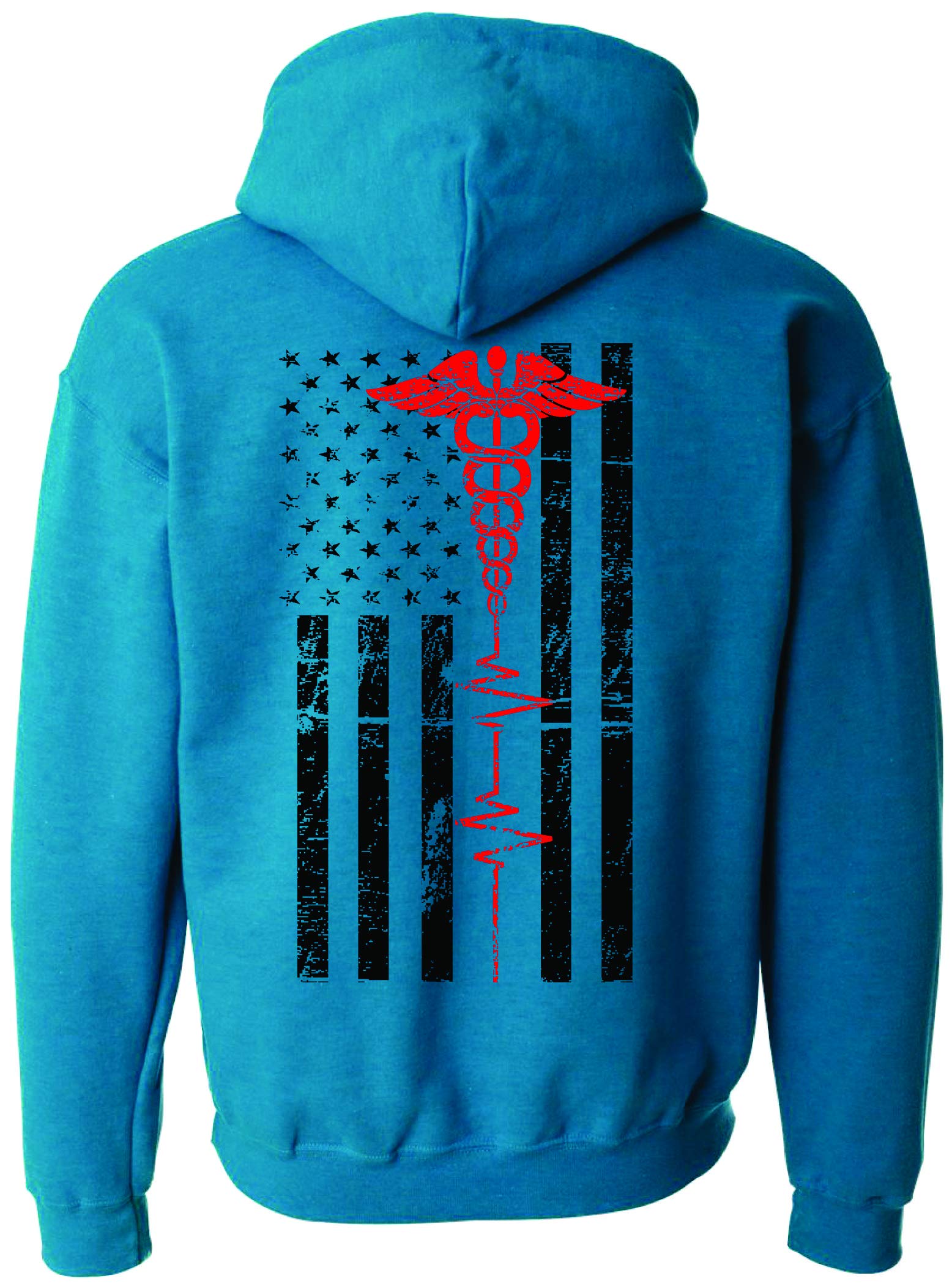 Patriot Apparel Thin Red Line Hoodie for Nurses - Unisex Pullover Sweatshirt with Hood | Comfortable & Durable for Medical Professionals, First Responders, and Healthcare Workers - Perfect for Hospital Shifts, Casual Wear, and Outdoor Activities