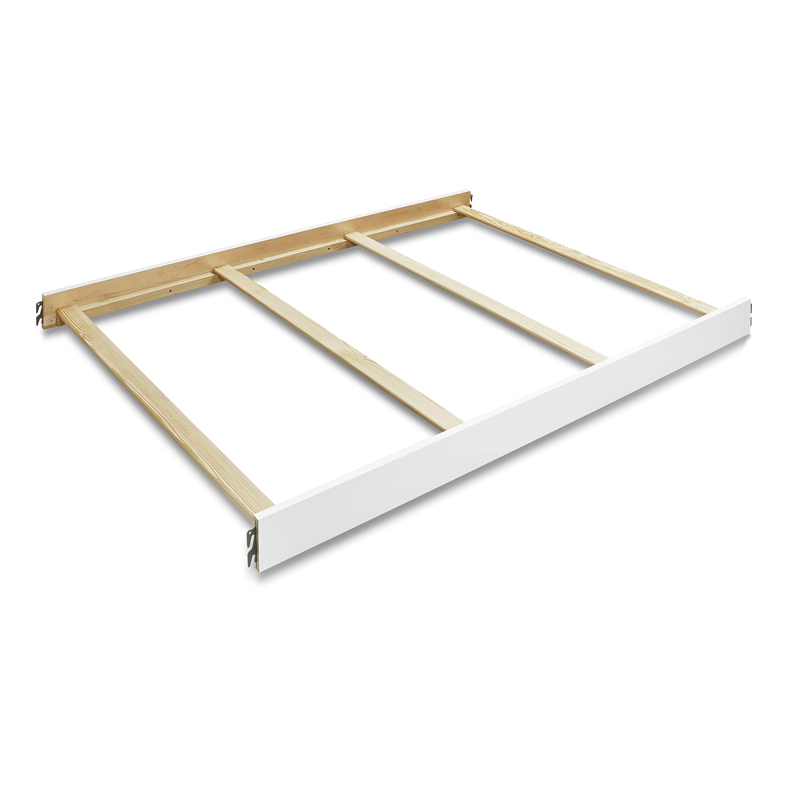 Sorelle Furniture Toddler to Full-Size Bed Conversion Kit with Adult Safety Rails - Solid Wood Crib Transition System in Weathered White (#233) | Perfect for Nursery Upgrade & Child Room Safety