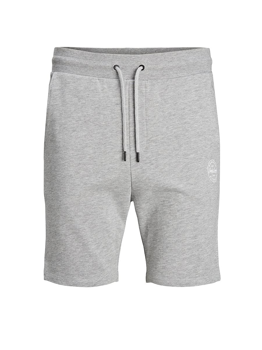 JACK & JONES Men's Adjustable Elastic Waist Shark Print Swim Shorts with Drawstring - Perfect for Beach, Pool, Gym & Summer Vacation