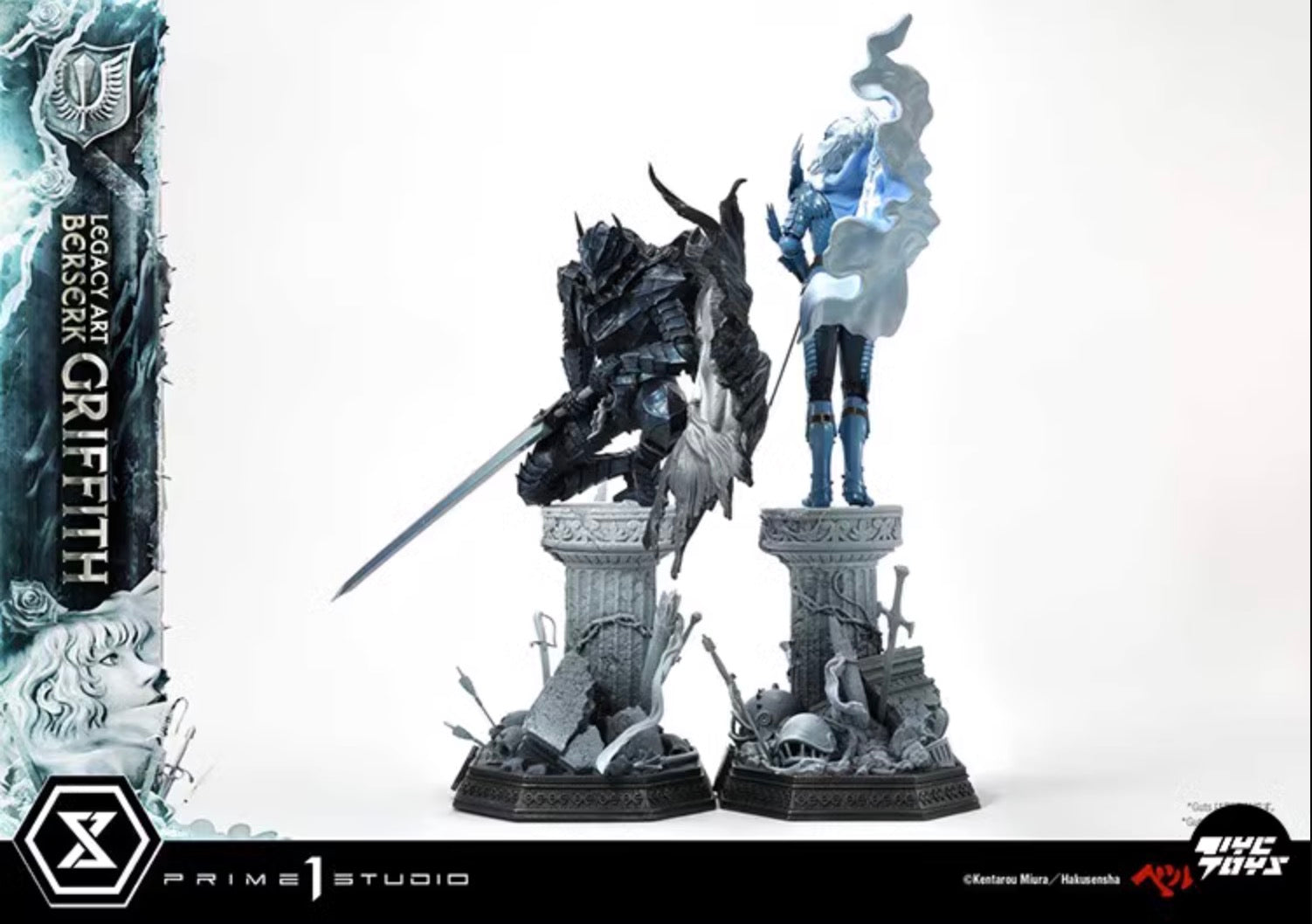 Prime1Studio Licensed Berserk Guts & Griffith Statue - Official Berserk Manga Collectible Figure for Anime Fans | Perfect for Display in Home, Office, or Gaming Room