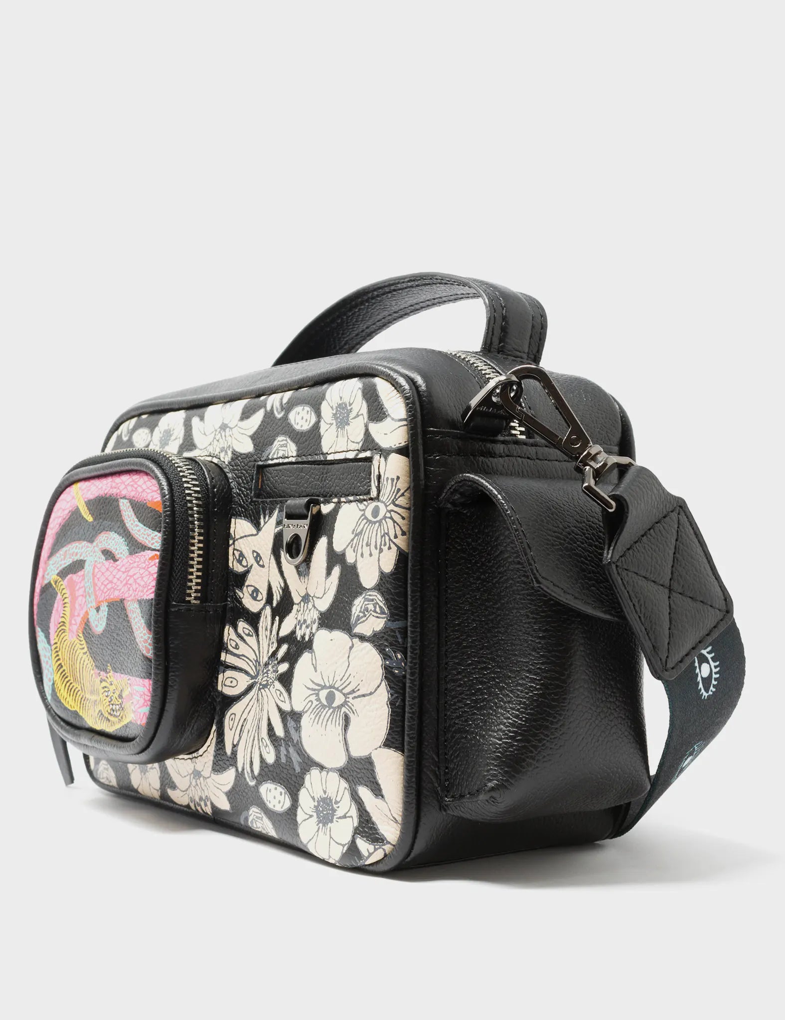Ilan Radio Medium Black Crossbody Bag - Stylish Tangle Tales Black Design for Women | Perfect for Travel, Work & Everyday Use