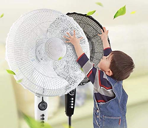 ARAWARA 2 Pack 18 Inch Fan Dust Cover - Washable Reusable Pedestal Fan Mesh Protector for Baby & Child Safety | Anti-Dust Round Fan Cover for Home, Office, School & Restaurant Use (White) | Perfect for Nursery, Bedroom & Indoor Air Circulation Protection