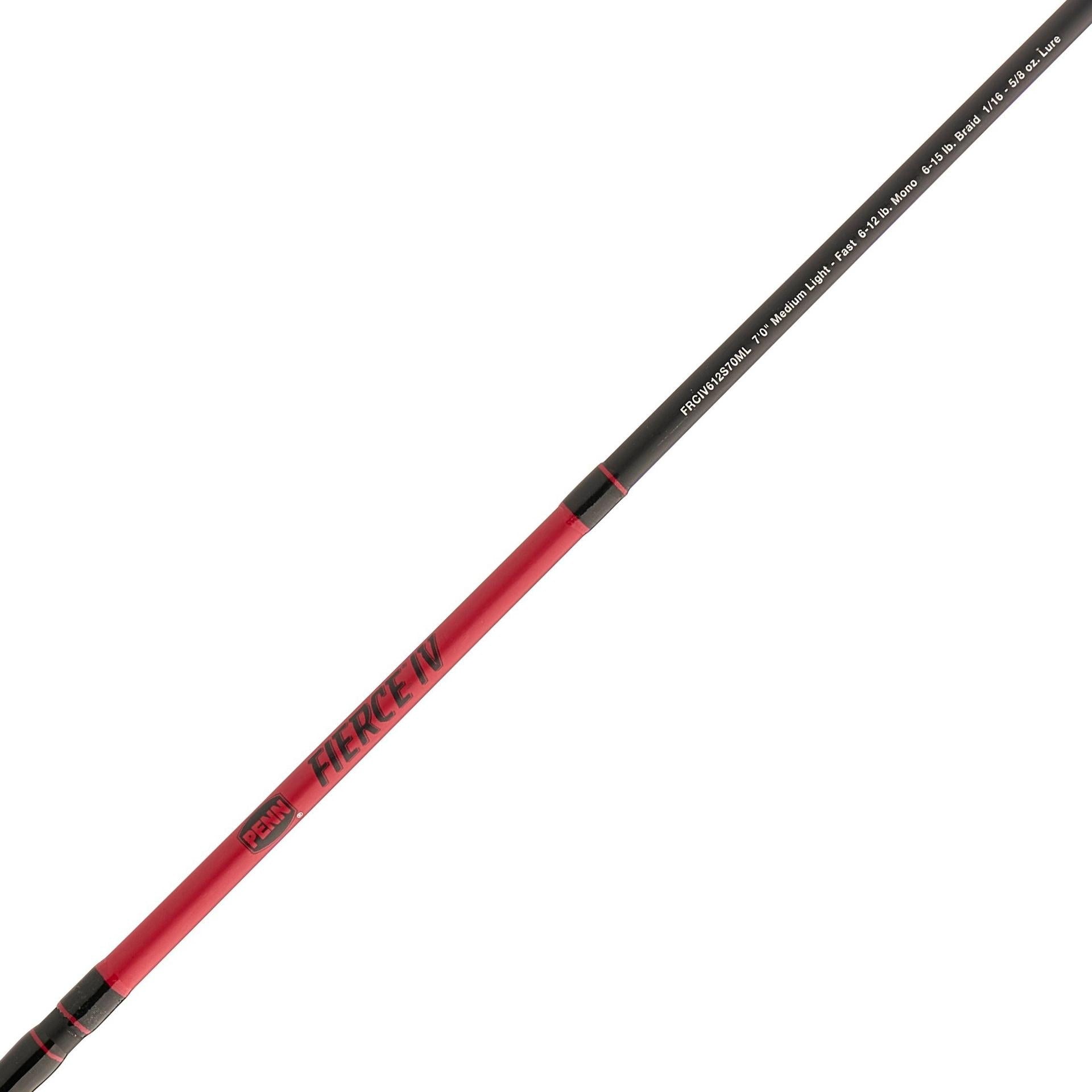 Fierce® IV Spinning Rod and Reel Combo - Premium Fishing Gear for Saltwater and Freshwater Anglers | Perfect for Bass, Trout, and Offshore Fishing Adventures