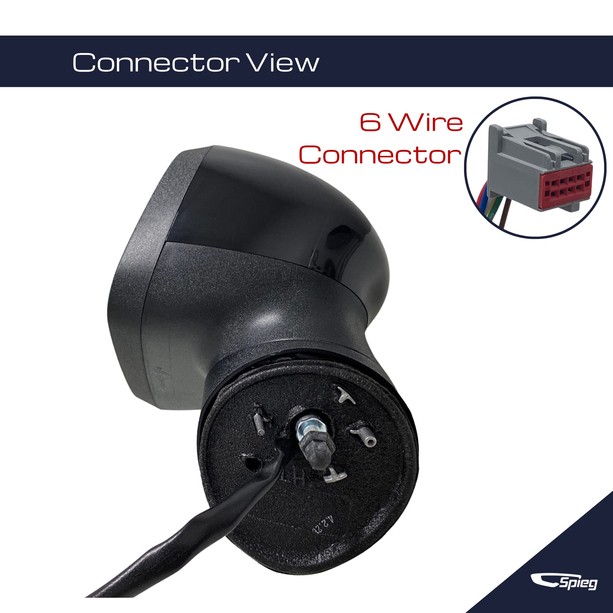 2011-2019 Ford Fiesta Driver Side Mirror Replacement - Left Power Adjustable Heated Manual Folding Mirror with Turn Signal & Spotter Glass (6-Pin Connector, Paint to Match) - Perfect for Parking Assistance & Blind Spot Visibility