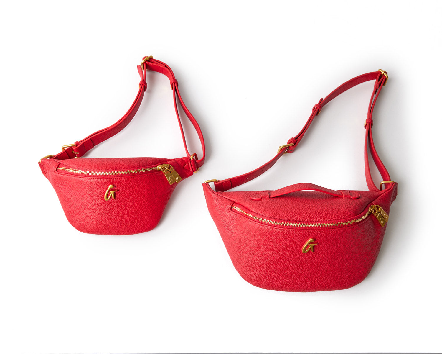 Mini Pebble Fanny Pack - Stylish & Compact Waist Bag for Women & Men - Perfect for Hiking, Running, Travel & Everyday Use - Red