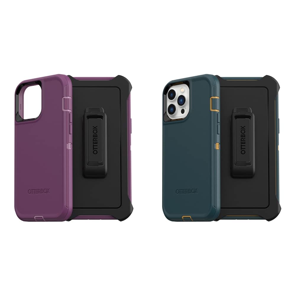 OTTERBOX Defender Series SCREENLESS Edition Protective Case for iPhone 13 Pro Max & iPhone 12 Pro Max - Heavy Duty Shockproof Cover for Outdoor, Work & Travel - Happy & Hunter Design