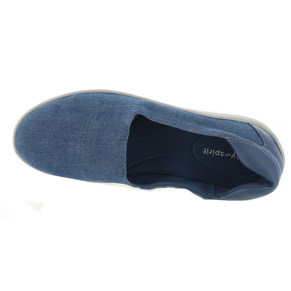 Easy Spirit Women's Comfortable Slip-On Flats - Lightweight Casual Shoes for Walking, Travel & Everyday Wear
