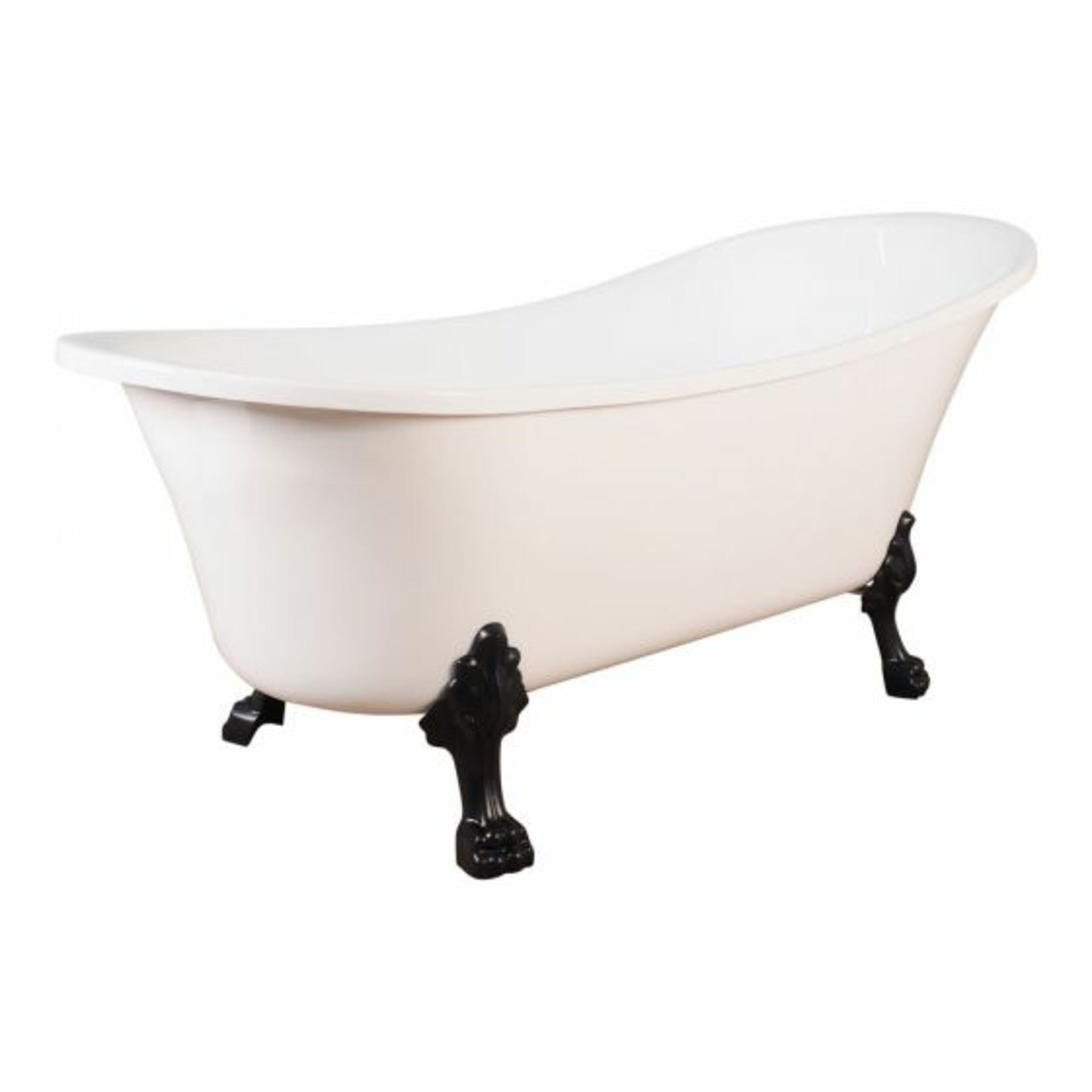Premium Alto Bath 1520mm with Black Feet - Modern Freestanding Bathtub for Luxury Bathrooms | Perfect for Spa-Like Relaxation & Home Renovation
