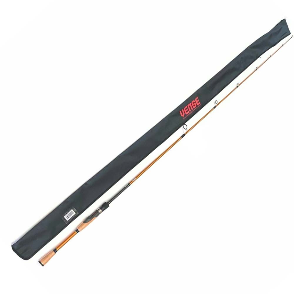 Vense Spinning Fishing Rod - Lightweight Carbon Fiber Freshwater & Saltwater Fishing Pole for Bass, Trout, Salmon - Perfect for Shore Fishing, Boat Fishing & Outdoor Adventures