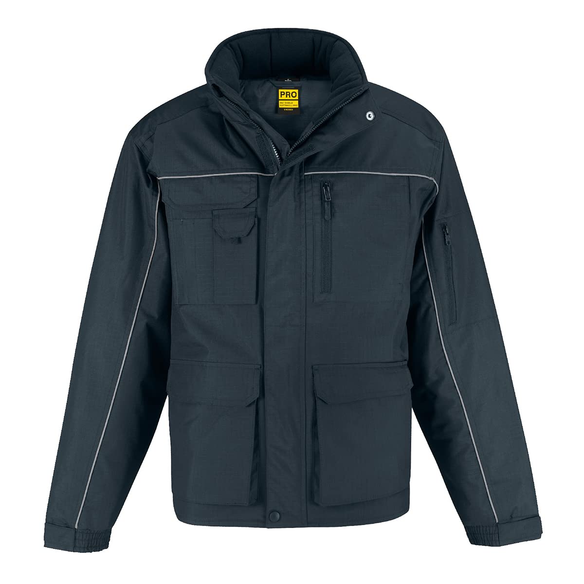 B&C Men's Shelter Pro Waterproof Jacket - Lightweight Windproof Raincoat for Outdoor Hiking & Camping - All-Weather Protection for Adventure Enthusiasts