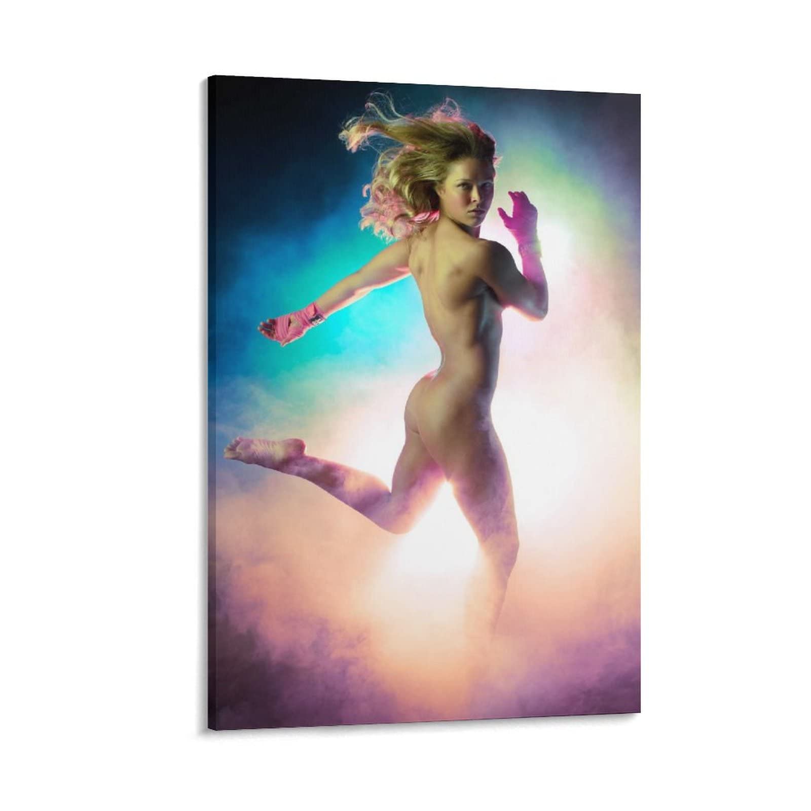 HAOMEI Ronda Rousey Poster - Premium Canvas Wall Art Print (24x36 inches/60x90cm) - Modern Home Decor for Bedroom, Living Room & Office - Perfect Gift for MMA Fans & Sports Enthusiasts