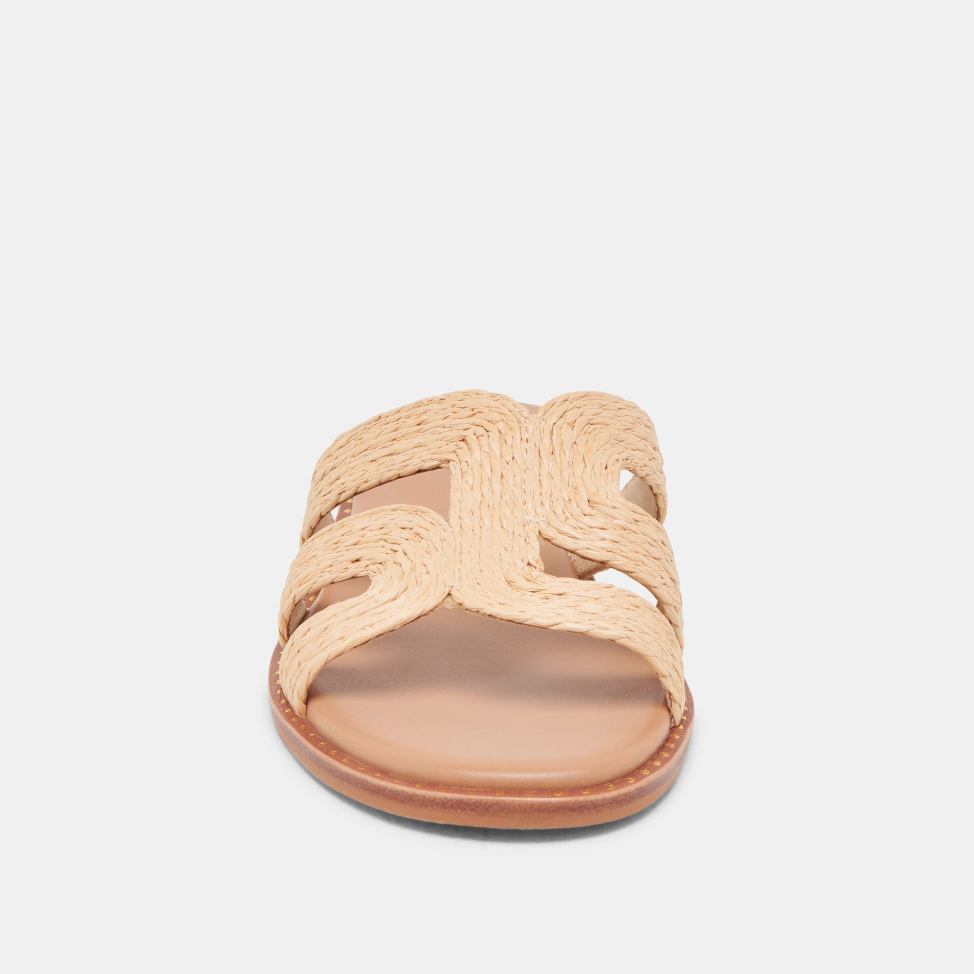 EMON Women's Wide Comfort Sandals - Lightweight Natural Raffia Material - Perfect for Beach, Vacation & Summer Outfits