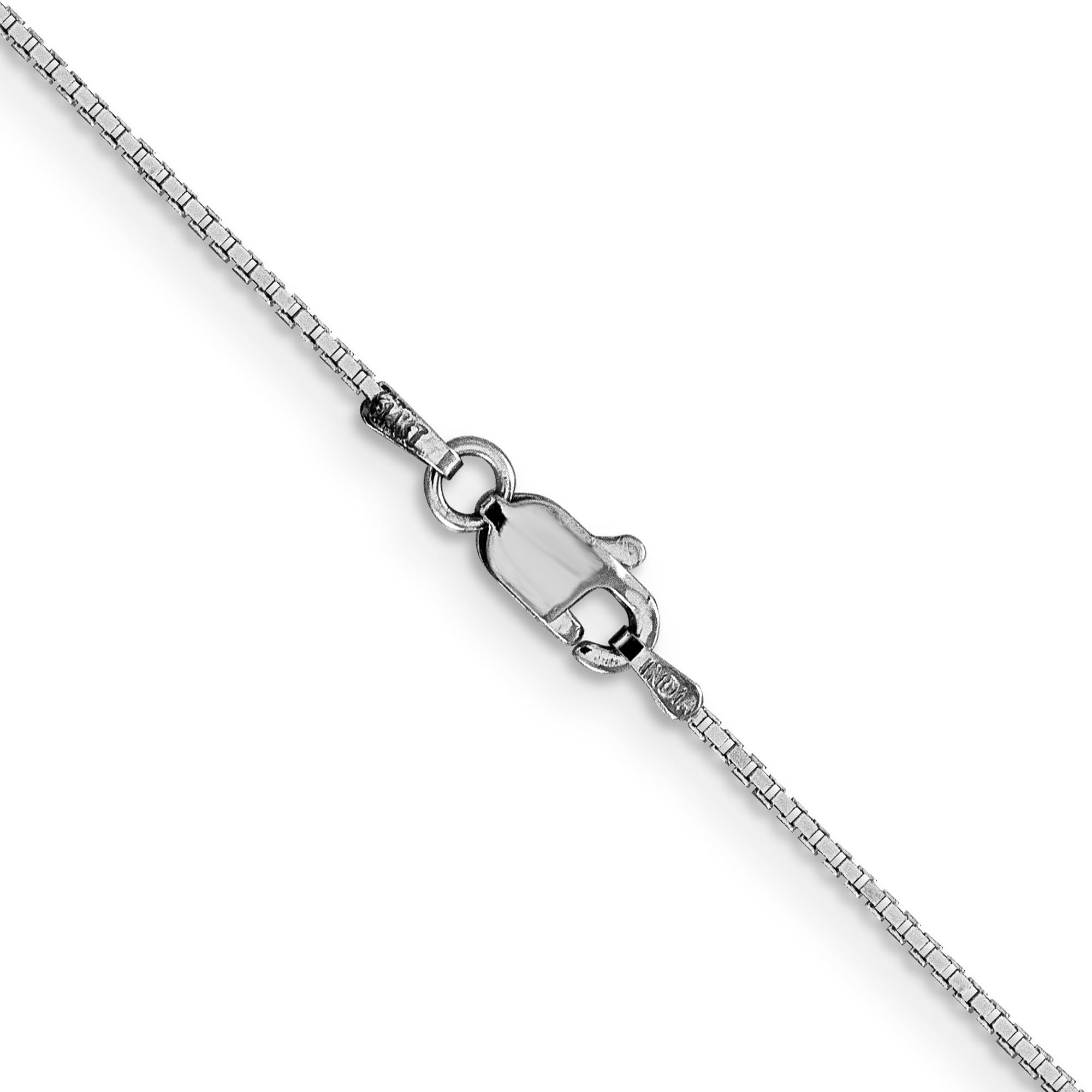 10K White Gold Classic Box Chain Necklace, Bracelet or Anklet - Elegant Jewelry for Women, Gift for Her, Wedding, Anniversary & Everyday Wear