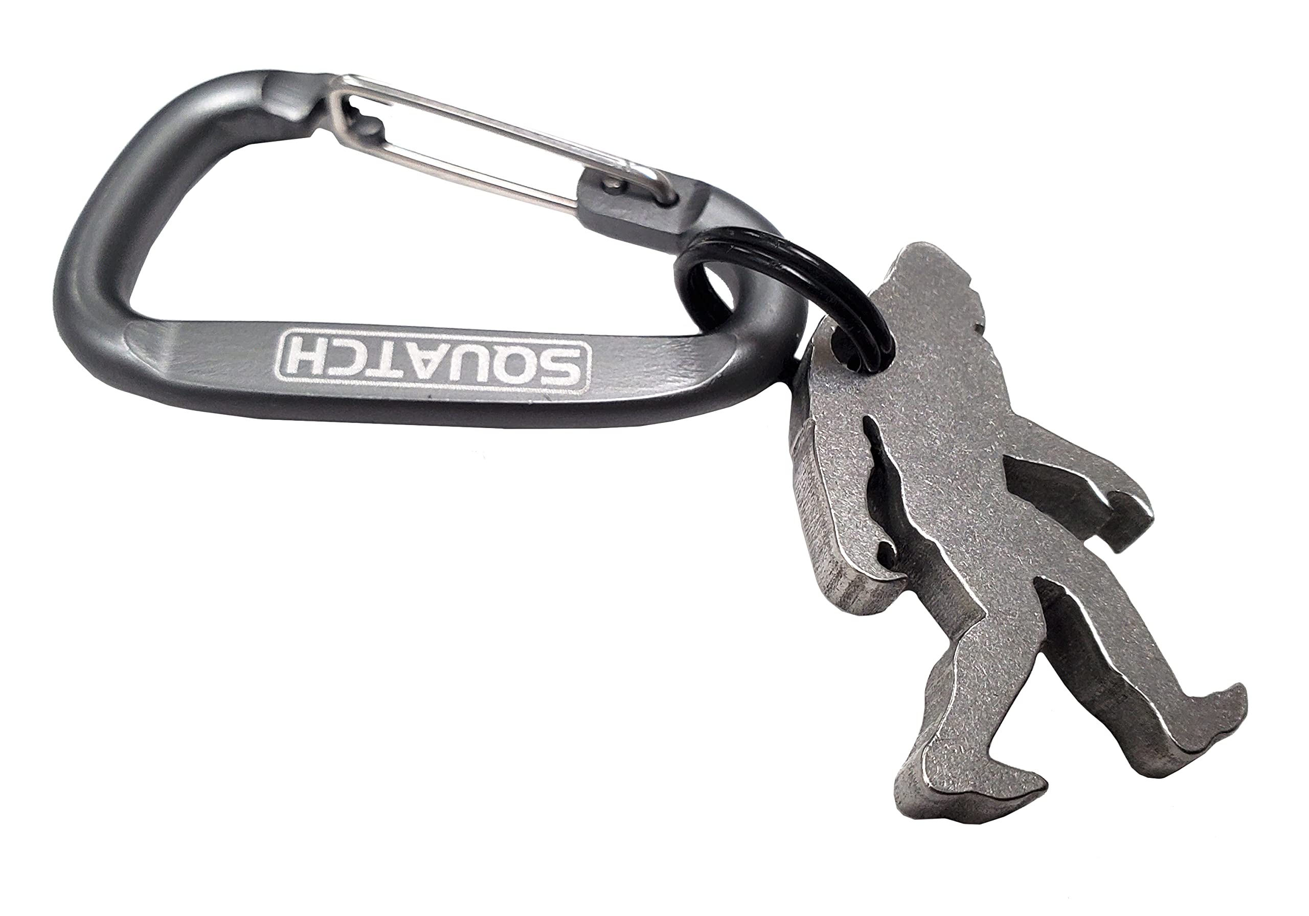 Bigfoot Keychain Bottle Opener with Carabiner - Microsquatch Charm for Hiking, Camping & Outdoor Enthusiasts - Perfect Sasquatch Fan Gift (USA Designed) - Ideal for Backpacks, Coolers & Outdoor Adventures