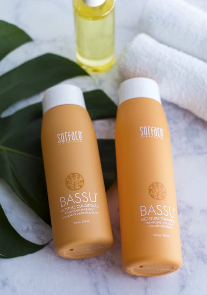 Sulfate-Free Surface Hair Bassu Moisture Shampoo - Hydrating & Cleansing for Shiny Hair - Perfect for Dry, Damaged Hair & Daily Hair Care Routine