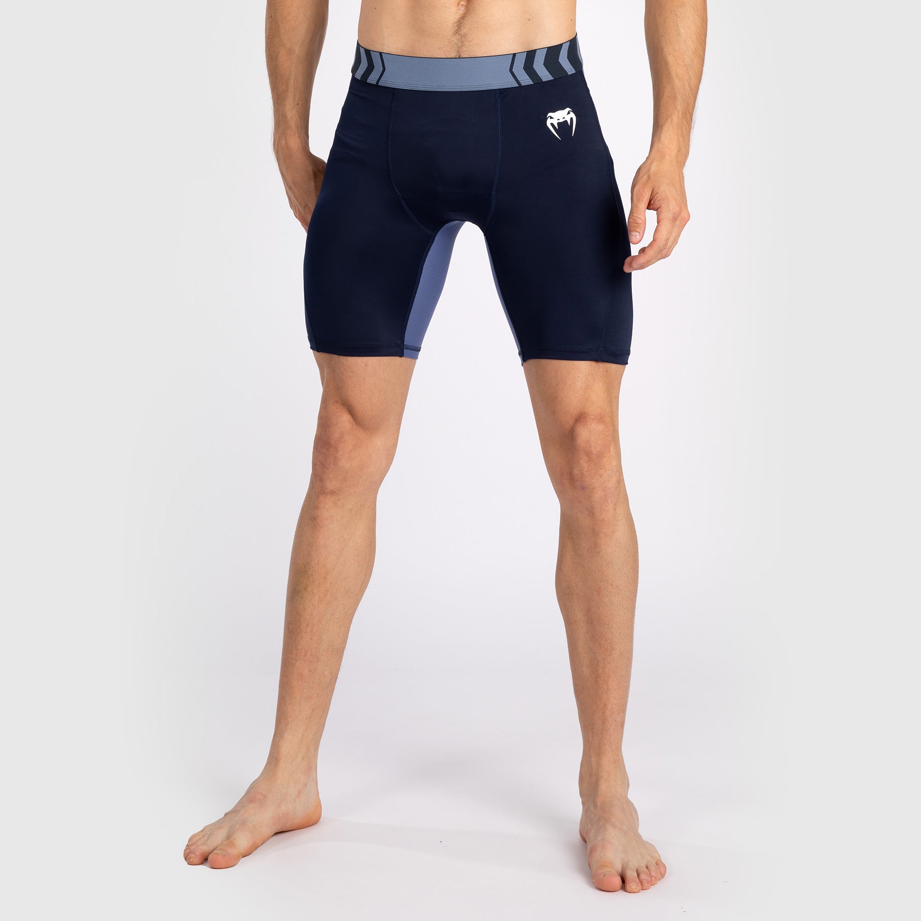 Venum Tempest Men's Vale Tudo MMA Shorts - Navy Blue/Blue - Lightweight & Durable Training Shorts for MMA, BJJ, Muay Thai & Combat Sports