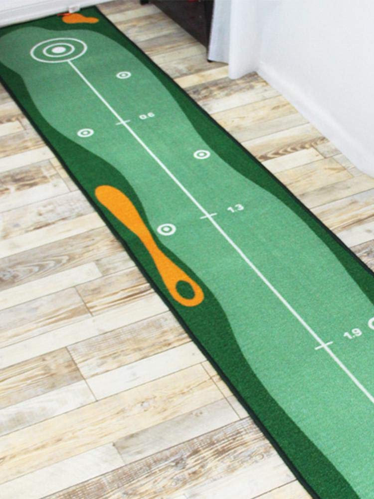 Premium Golf Putting Mat for Indoor & Outdoor Use - Anti-Slip, Odorless Training Green with Challenging Putter - Perfect for Home Office, Man Cave or Backyard Practice