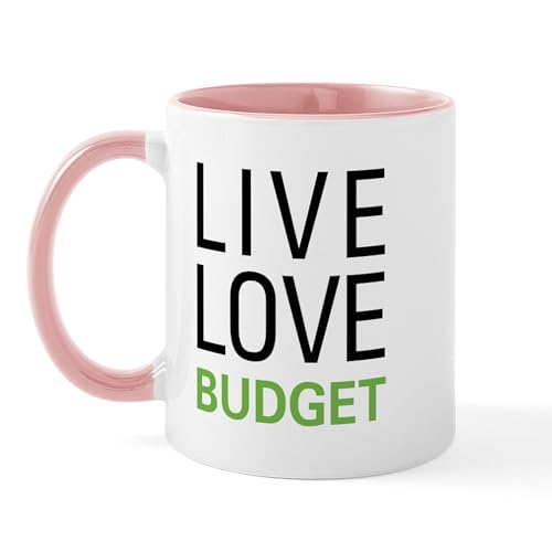 White/Pink Inside - Live Love Budget Mug