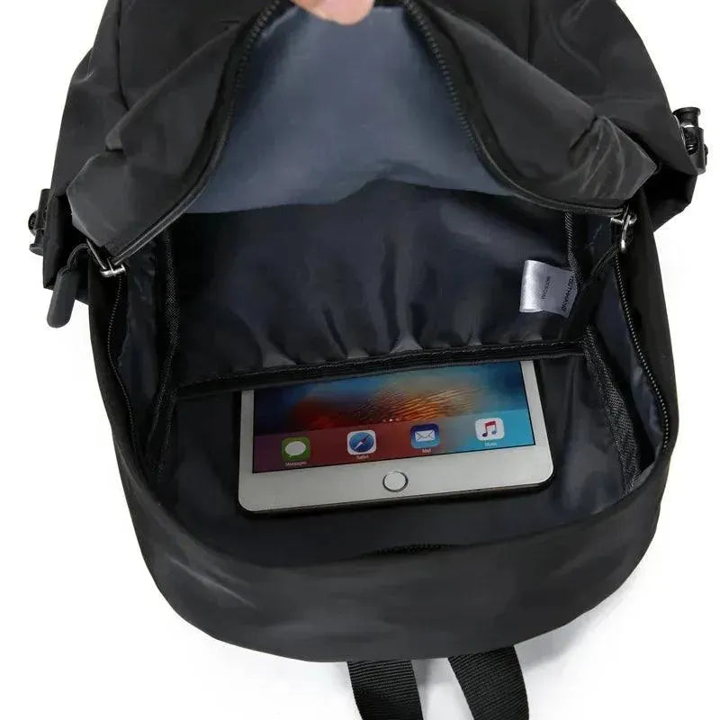 Stylish Mini Men's Canvas Backpack - Lightweight Durable Travel Daypack for College, Work & Outdoor Adventures