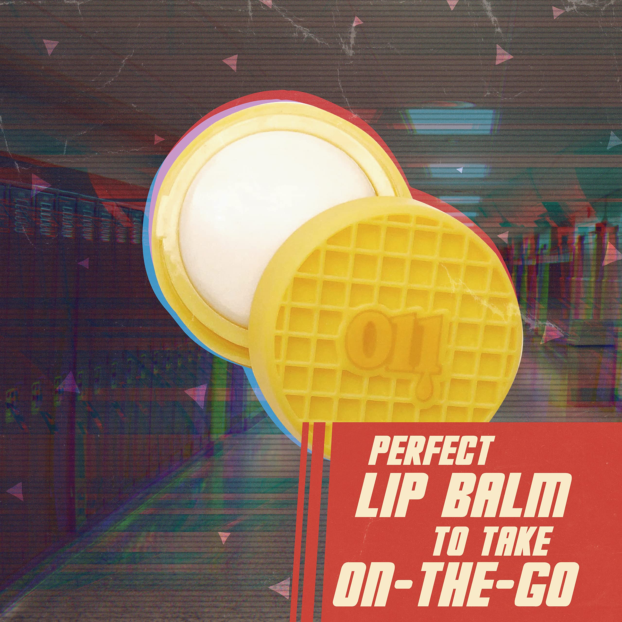 Stranger Things Waffle Lip Balm - Maple Syrup & Butter Flavored Lip Moisturizer | Pop Culture Inspired Lip Care | Perfect for Halloween Costumes, TV Show Fans & 80s Nostalgia Lovers