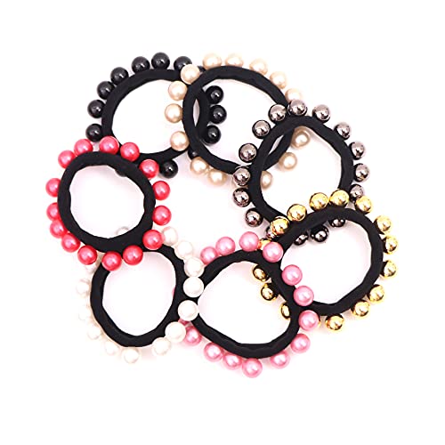 Stylish Hair Rubber Bands for Women & Girls - Soft Elastic Hair Ties in Assorted Colors (Pack of 4) - Perfect for Ponytails, Braids & Everyday Hairstyles