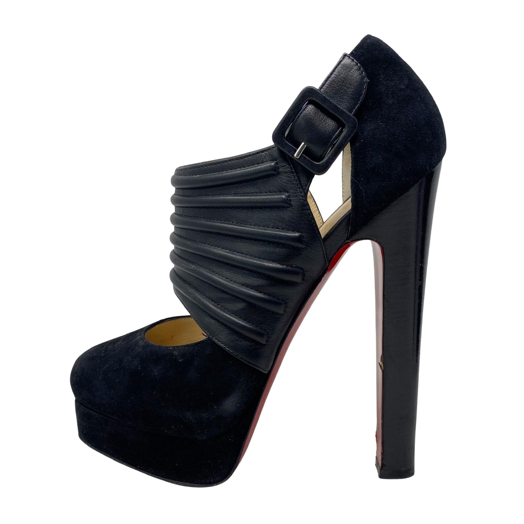 Christian Louboutin Bye Bye Suede Booties Size 37 - Women's Luxury Ankle Boots for Party & Night Out