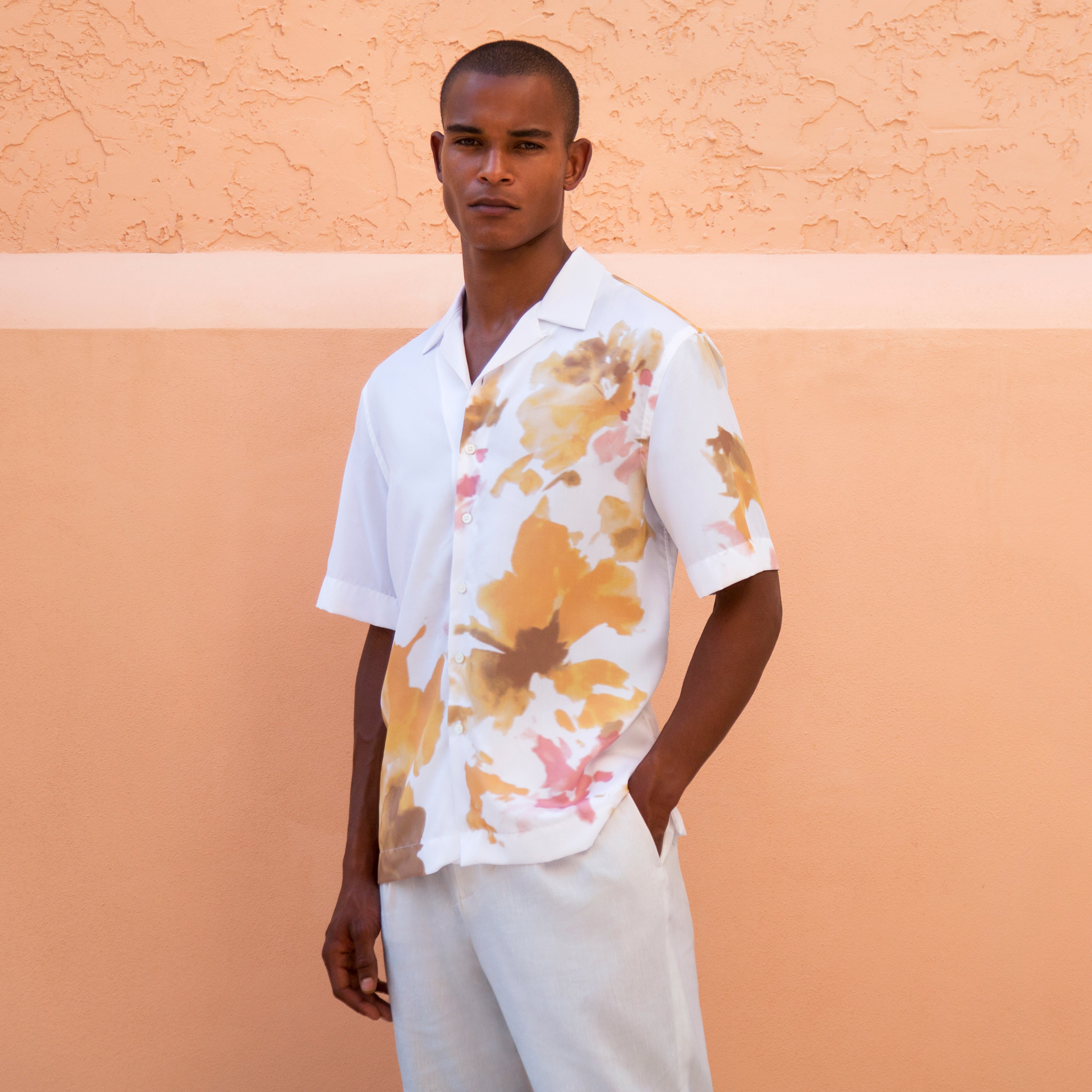 Jackson Abstract Print Short Sleeve Shirt for Men - Stylish Casual Button Down Top with Unique Artistic Design - Perfect for Summer, Beach, and Outdoor Activities
