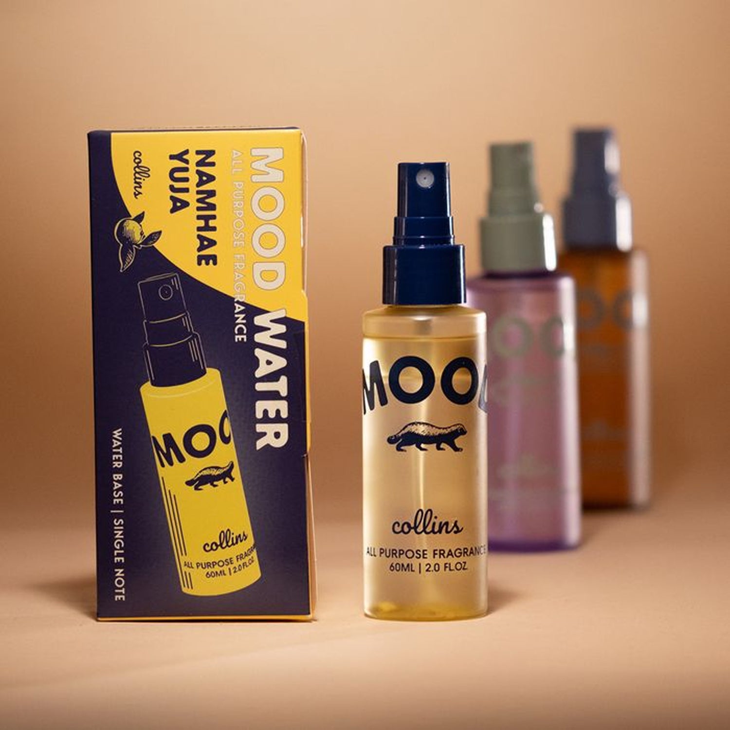 Collins All Purpose Fragrance Mood Water 60ml - Aromatherapy Essential Oil Spray for Home, Office & Car (Lavender/Lemon/Rose Scent Options) - Relaxing & Uplifting Air Freshener for Stress Relief & Better Sleep