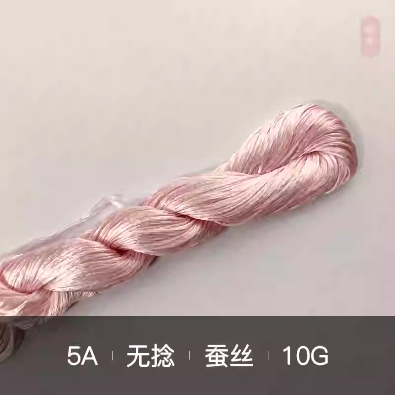 10g Suzhou Embroidery Silk Thread - Pure Mulberry Silk Yarn for Hand Embroidery, Cross Stitch & Needlework (Pink) - Perfect for DIY Crafts, Costume Design & Fabric Art Projects