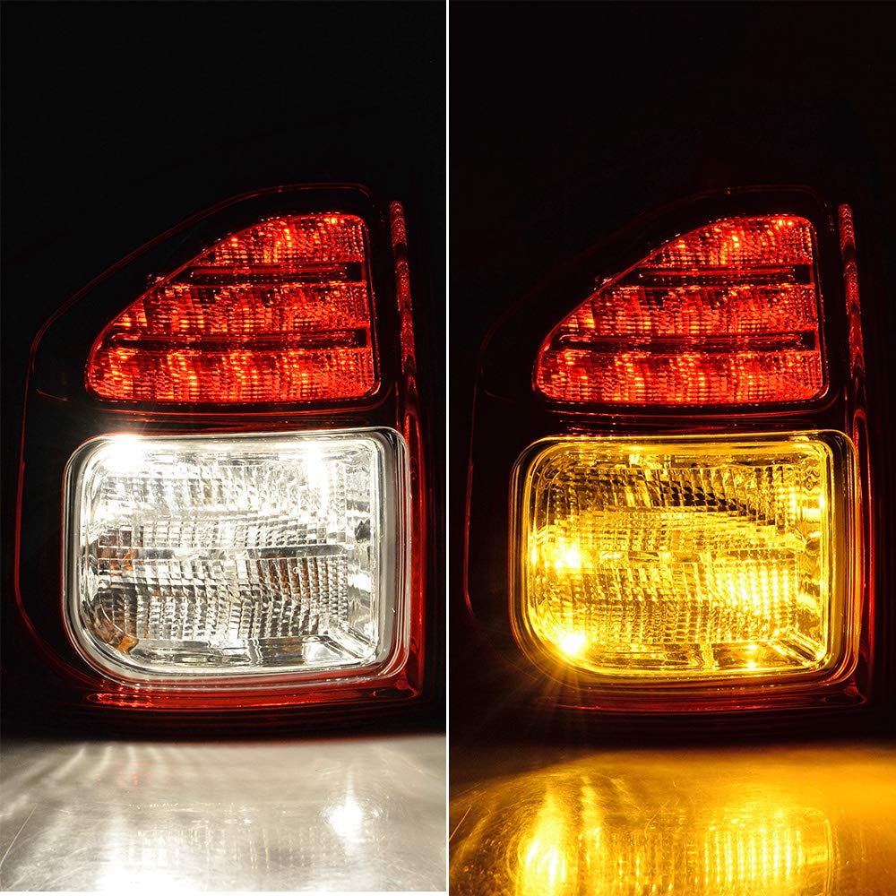 Astra Depot 1X Clear/Red Left Side Tail Lamp Brake Stop Light Compatible with 2011-2014 Jeep Compass - Replacement for Broken Lights, Enhances Vehicle Safety & Style for Night Driving