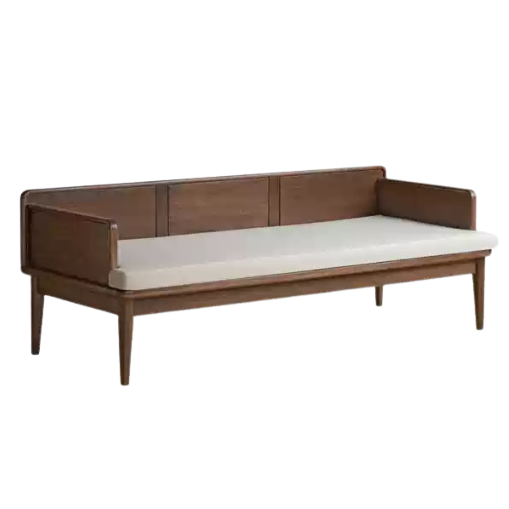 Premium Solid Wood Bed Frame - Black Walnut & Oak - Modern Chinese Style Bedroom Furniture for Master Bedroom or Guest Room
