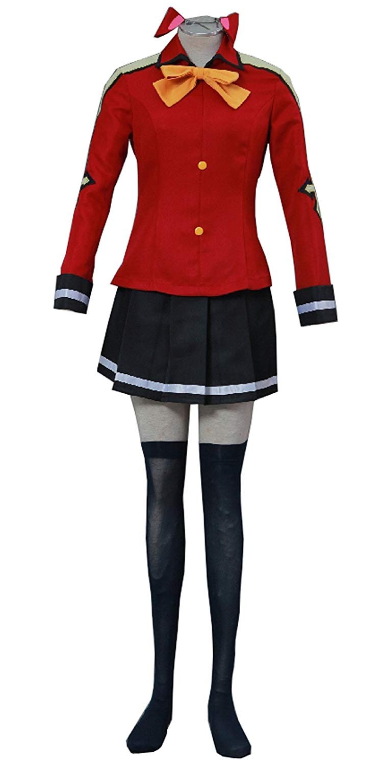 LYLAS Adult Red Uniform Cosplay Costume with Headwear - Halloween, Anime Convention & Themed Party Outfit