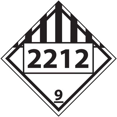 DOT Hazardous Material Placard - 4 Digit Permanent Rigid Plastic (8 Pack) - 2212 9 - Ideal for Trucking, Shipping & Industrial Safety Compliance
