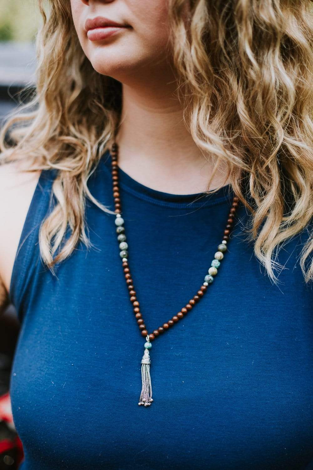 Growth and Nature Mala Beads - Authentic 108 Buddhist Meditation Prayer Necklace for Yoga, Mindfulness & Spiritual Healing | Perfect for Meditation, Stress Relief & Positive Energy