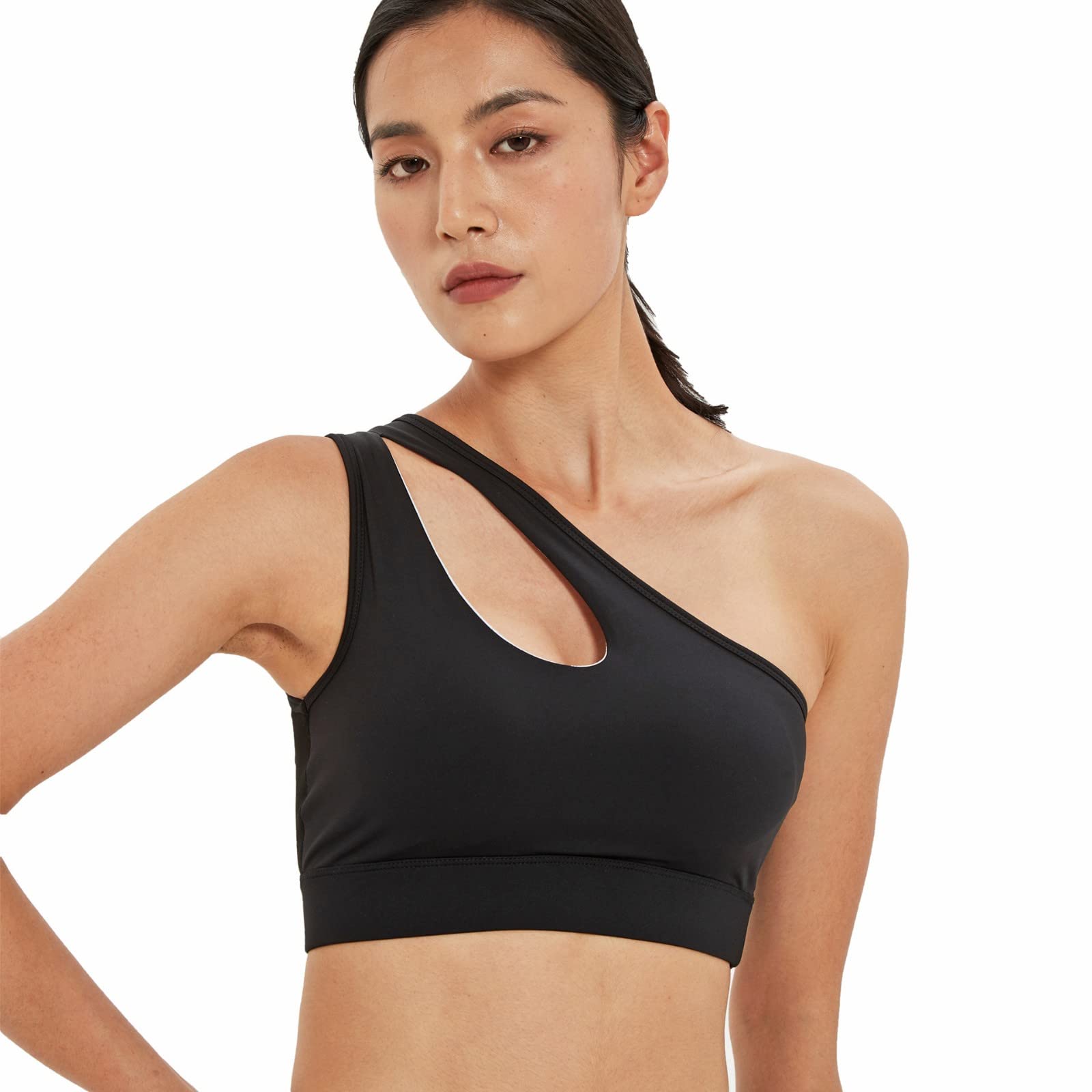 Maximum Support Sports Bra for Women - One Shoulder Workout Bra for Running, Yoga & Fitness - Shockproof Vest for High-Impact Activities - Perfect for Gym, CrossFit & Active Lifestyles