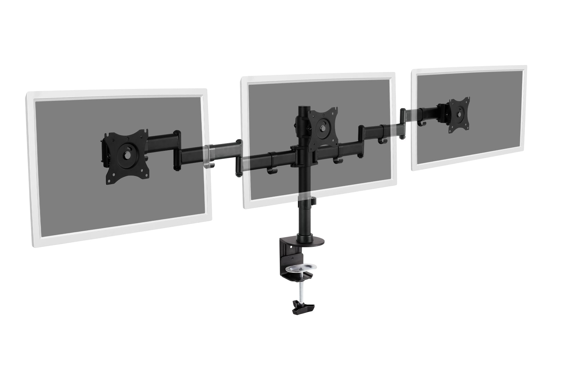 DIGITUS 3 Monitor Stand - Clamp Mount for 27