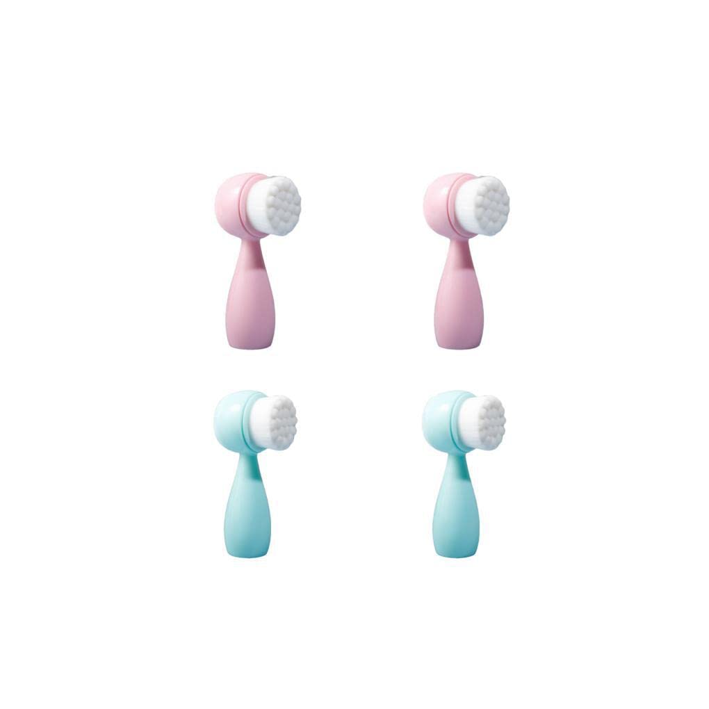 4 Pack Facial Cleansing Brushes - Exfoliating Skin Care Tools for Deep Pore Cleansing, Blackhead Removal & Makeup Removal - Perfect for Home, Salon, Travel & Spa Use