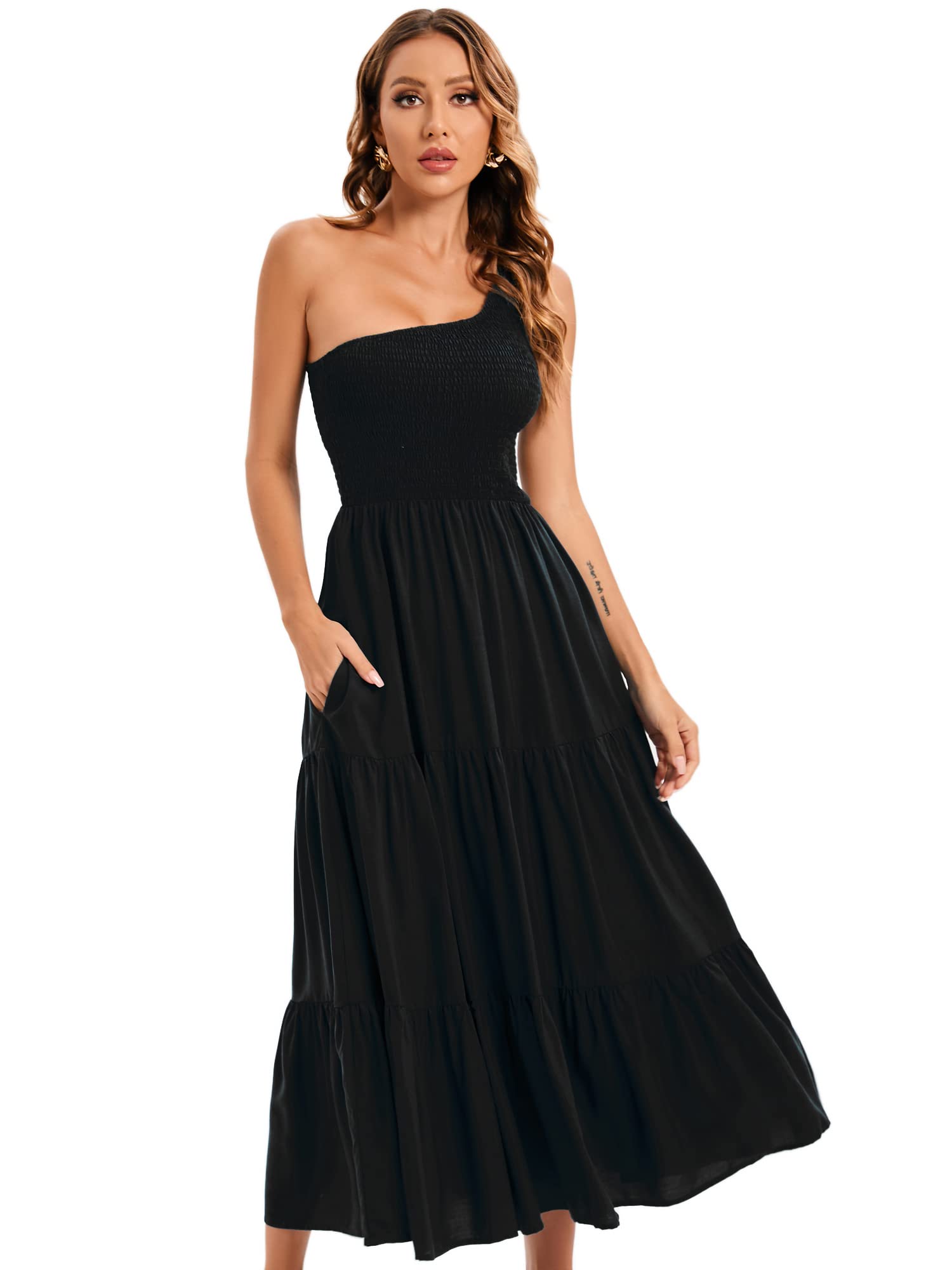 Just Quella Women's Maxi Dresses - Summer Strapless Boho Beach Long Dress for Vacations, Parties & Outdoor Events