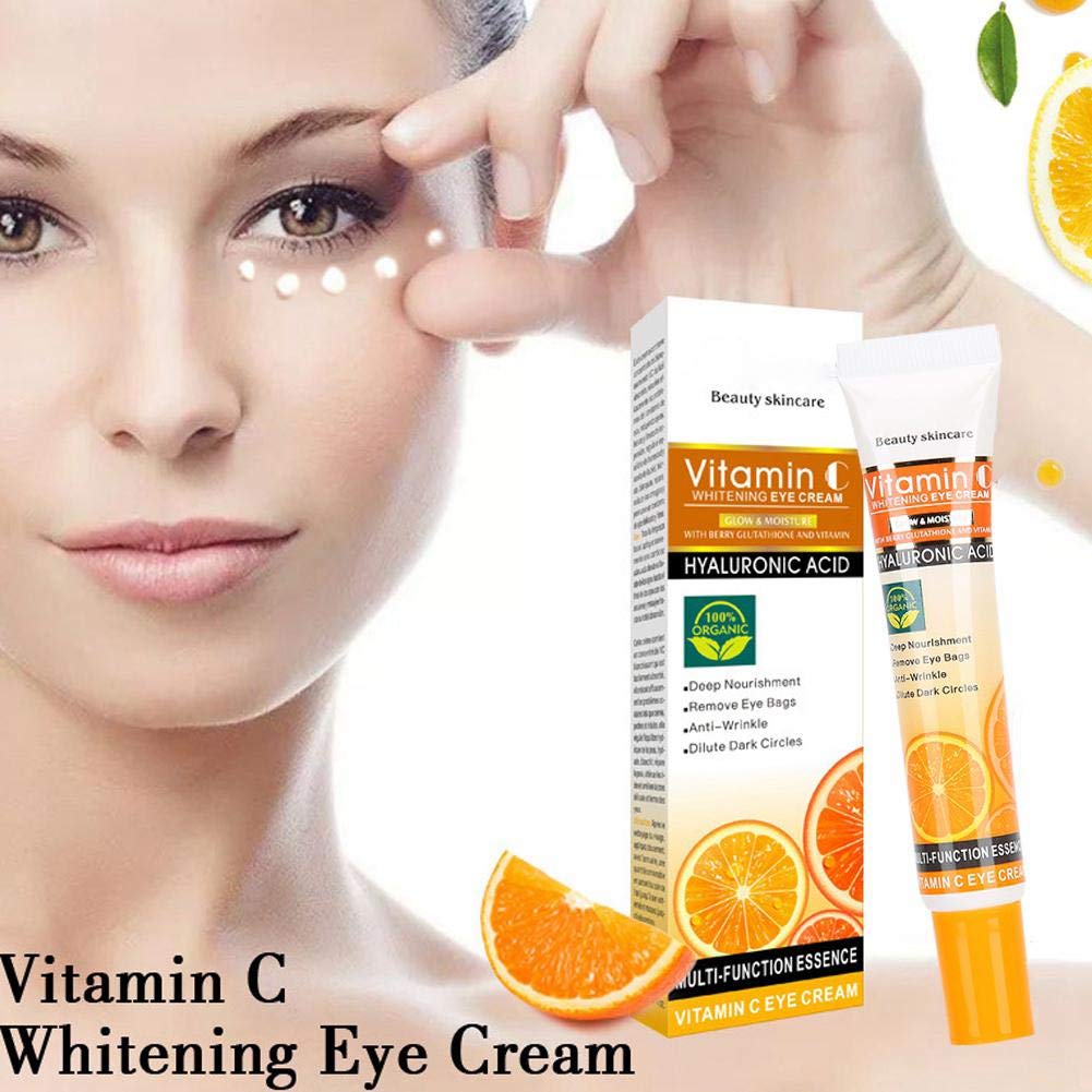 Sonew Vitamin C Eye Cream for Dark Circles & Wrinkles - 2 Pack Anti-Aging Eye Treatment (25ml) - Hydrating Under Eye Cream for Day & Night Use - Perfect for Dark Circle Removal & Fine Line Reduction