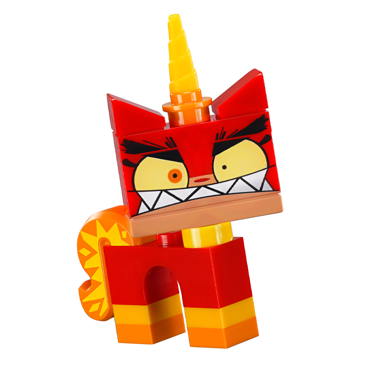 LEGO Collectible Angry Unikitty Minifigure (Series 2 of 12) - Unikitty! Themed Building Toy for Kids & Collectors - Perfect for Playtime, Display & Gift Giving