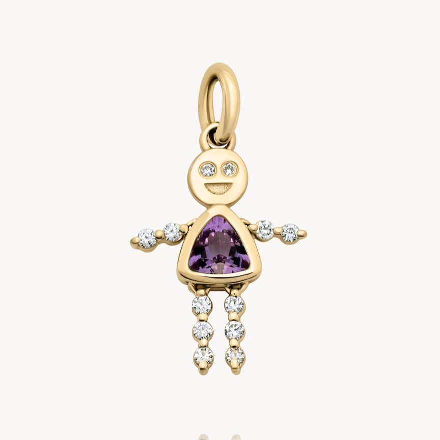 February Birthstone Amethyst Charm Necklace for Girls - Perfect Gift for Valentine's Day & Birthdays | Lulu & Lox Jewelry