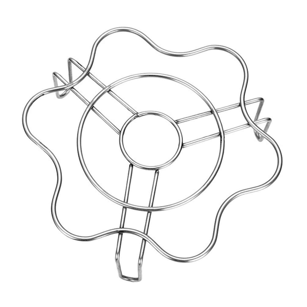 Yardwe Stainless Steel Flower-Shaped Trivet Rack - Heat-Resistant Steamer Stand for Pressure Cooker, Oven, Air Fryer & Baking | Perfect for Cooking, Steaming, Cooling Cakes & More