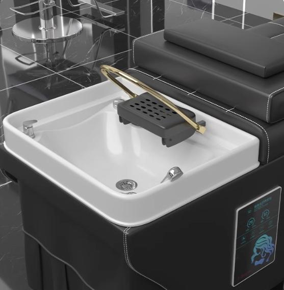 Premium Thai Shampoo Bed with Wood Frame & Steam Function - SalonLand Professional Hair Washing Station with Water Pump for Spa & Salon Use