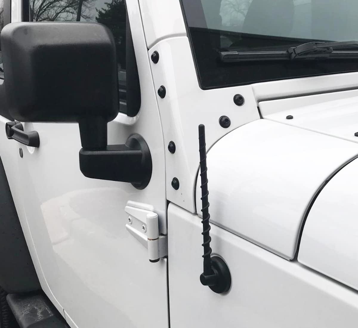9-Inch Short Antenna Replacement for 2007-2025 Jeep Wrangler JK JL JKU JLU & Gladiator JT - Compatible with Sahara, Rubicon, Willys, 4XE Sport Models - Enhanced Car Radio Reception for Off-Road Adventures & Daily Commuting