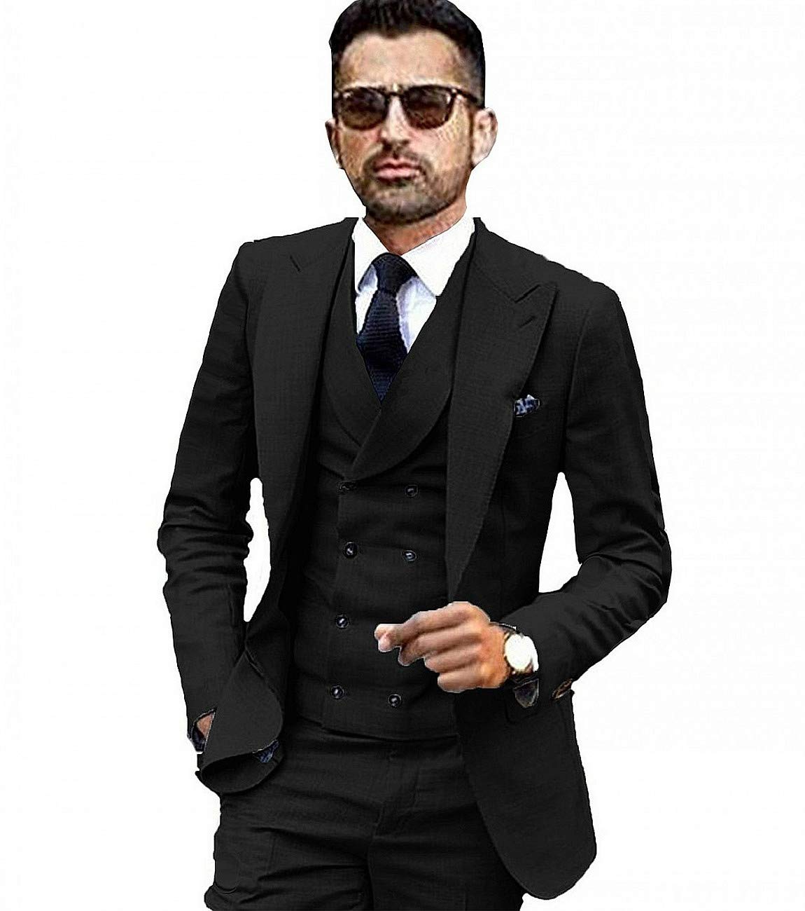 JY Men's 3-Piece Slim Fit Wedding Suit Set - Formal Groom Tuxedo for Men | Perfect for Weddings, Prom, Business & Special Occasions